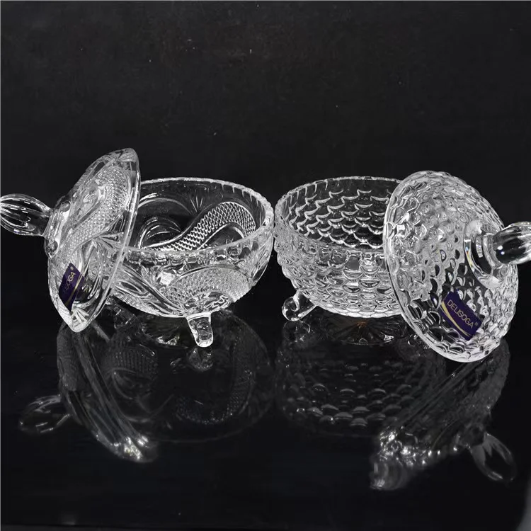 Popular Classic Designs High Quality Customized Snack/nuts Containers Glass Acrylic Candy Jar Transparent Sugar Bowl With Lid