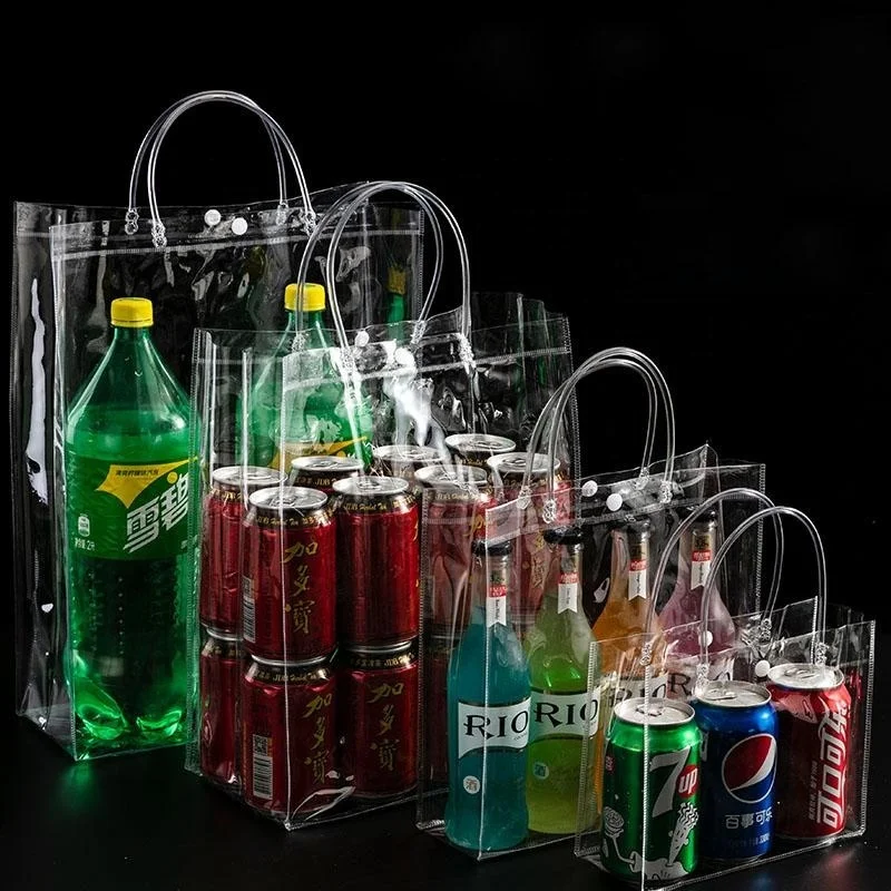 Promotion Environmentally New Tote PVC Shoulder Transparent plastic Shopping Bag