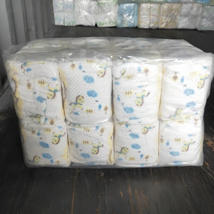 competitive nice stocklot baby diaper baby nappies sales in bulk in bags wholesale made in China