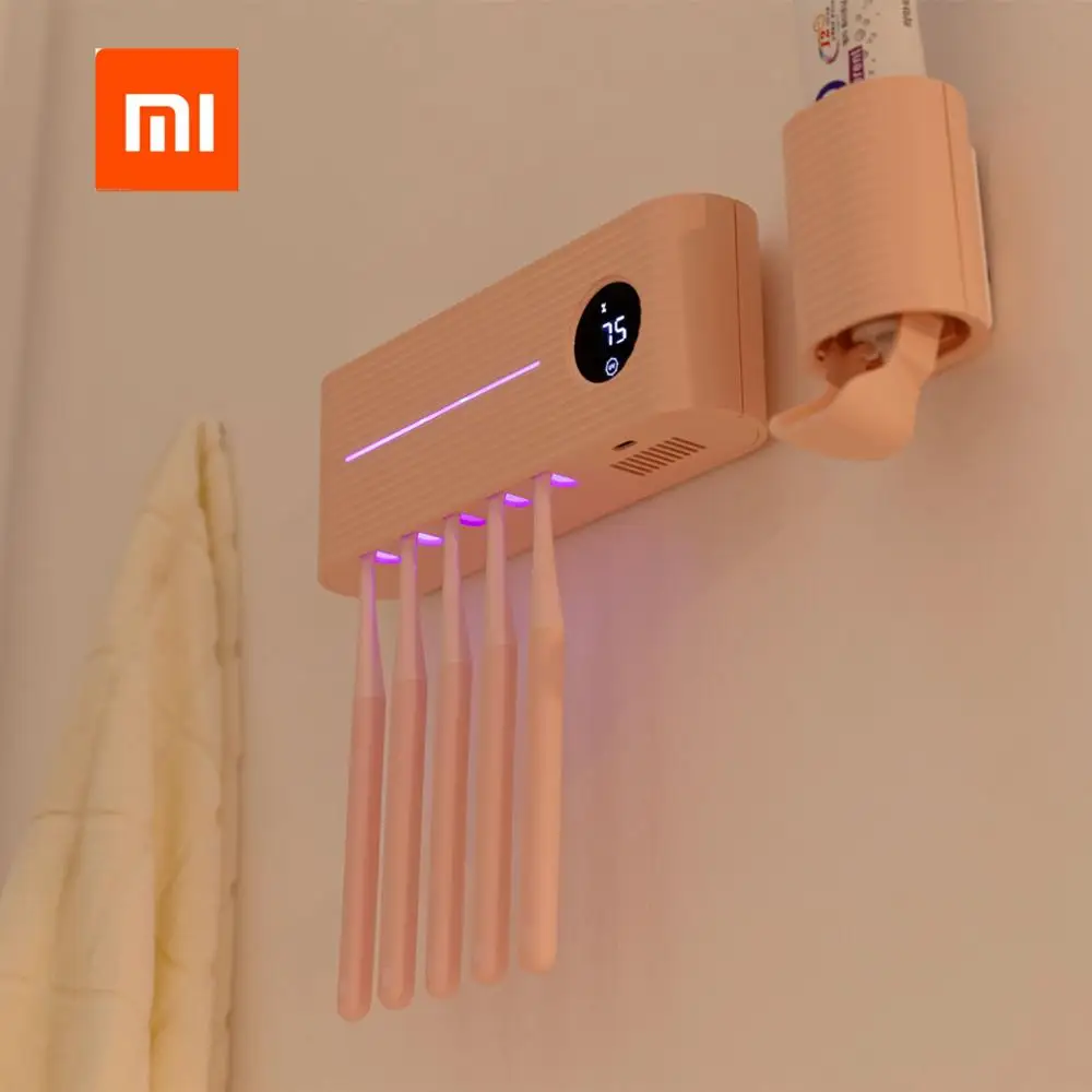  Держатель для зубной щетки Xiaomi автоматический стерилизатор пасты с ультрафиолетовым светом подавляет бактериальные