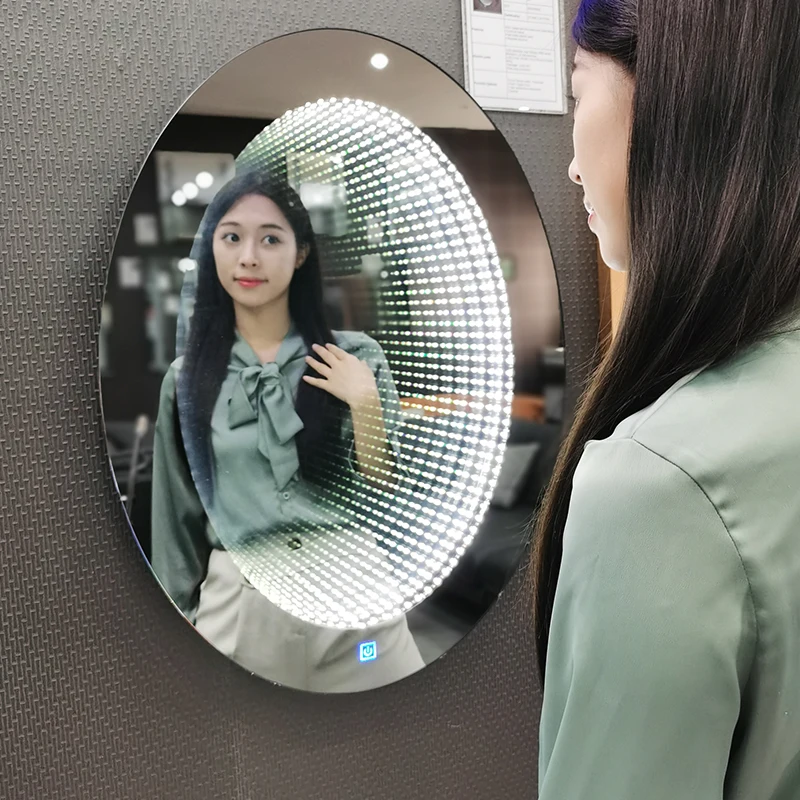 ODM OEM Factory price wholesale Wall Hanging round infinity mirrors Decoration bedroom Time tunnel Endless 3d infinity mirror