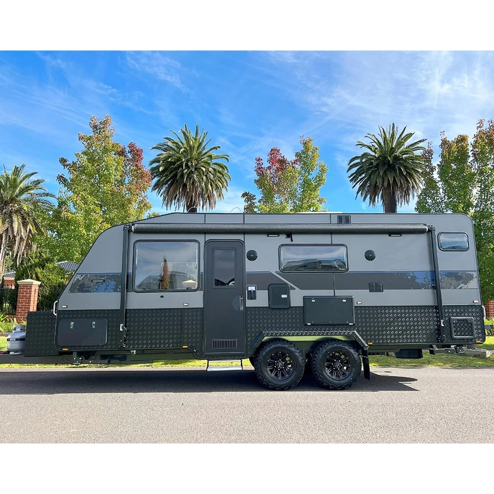 Chinese caravans manufacturers hard top custom campers 20ft - 23ft camping off road travel trailer  large caravan for sale