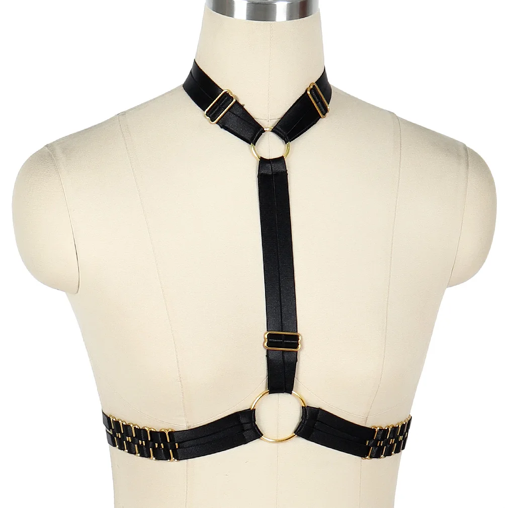 Gothic Garter Sword Belt Suspenders Sexy Ladies Women Body Harness Bra Fetish Chest Bondage Lingerie Erotic Cage Bra