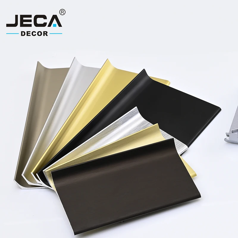 Foshan Factory JECA Aluminum Skirting Board Baseboard Moulding For Floor Decoration Metal Skirting Board Free Sample