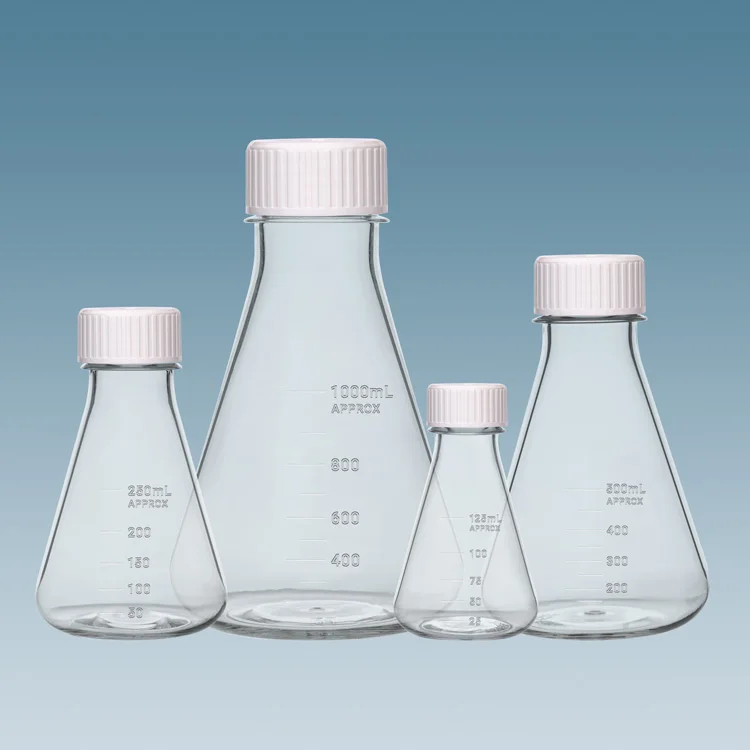 Поликарбонатные колбы erlenmeyer 500 мл 250 1000 пластиковая коническая колба для химической