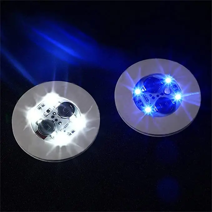 2024 New Hot Selling Customized 6cm Bar Party Night Glow LED Cup Sticker coaster