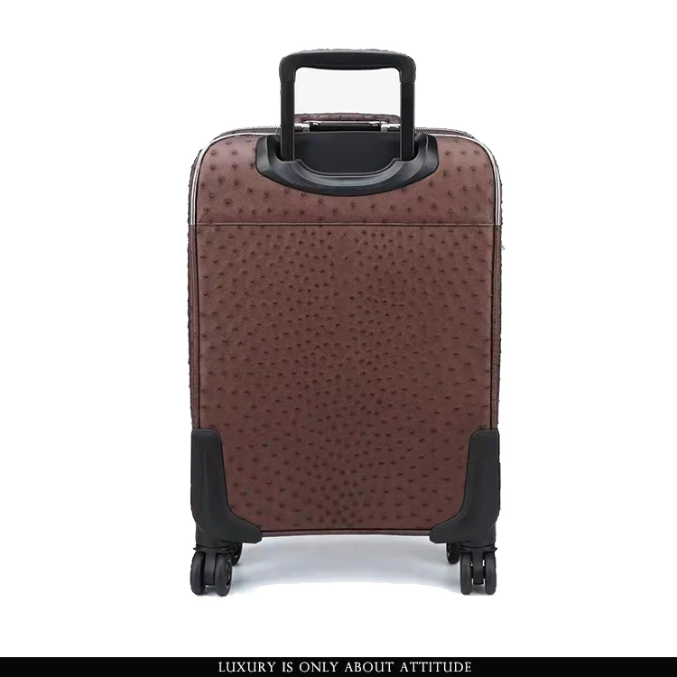Luxury Real Exotic Leather Genuine Ostrich Skin Leather Luggage Suitcase, luxury leather luggage, Suitcase Real Ostrich