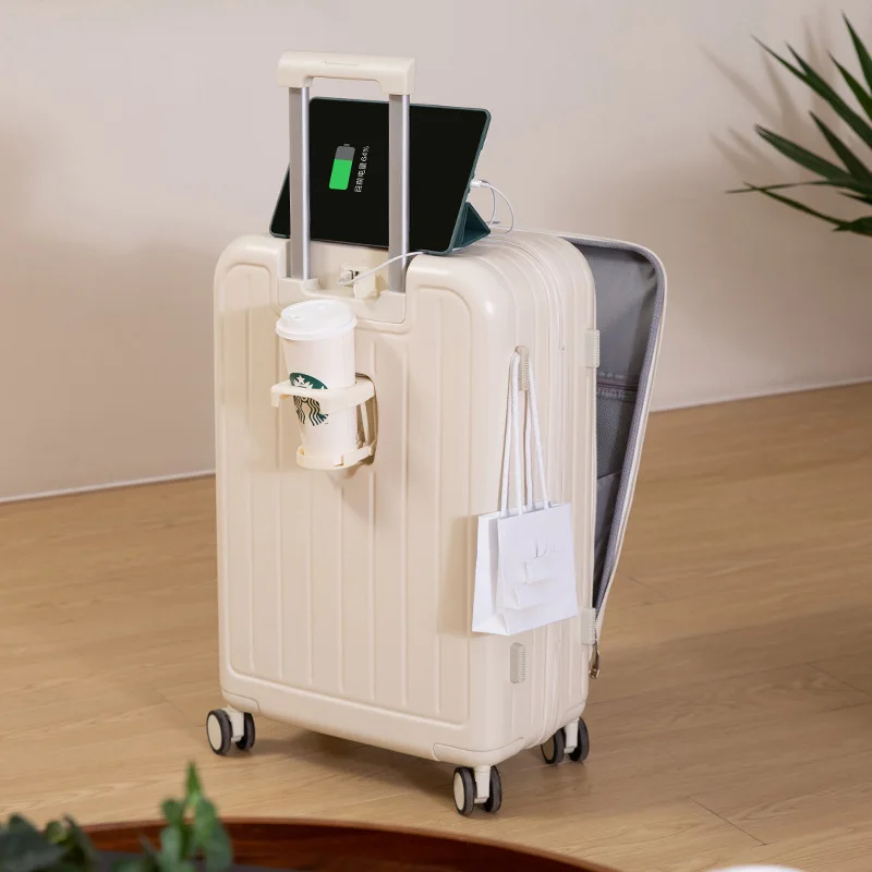 YX16771-ABS PC  Luxury Luggage with Aluminum Alloy Tie Rod   Fashion Luggage Factory Sale Package Fashion Luggage with Wheels