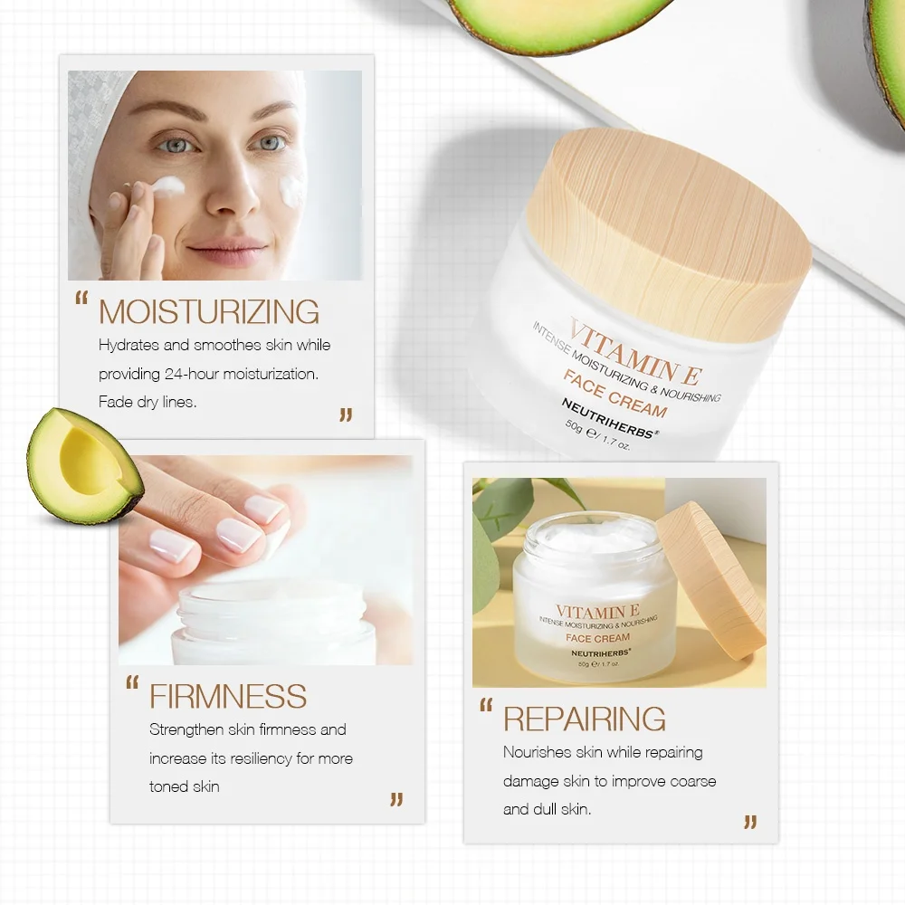 Neutriherbs Vitamin E face cream protecting moisturizing lubricating the skin