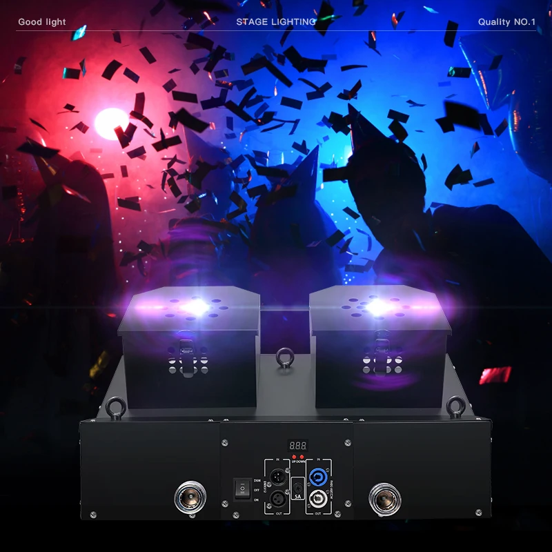 Double Head Blizzard Confetti Machine Dmx Paper Confetti Blower Machine