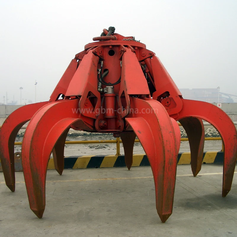 GBM electric hydraulic orange peel scrap metal grab bucket