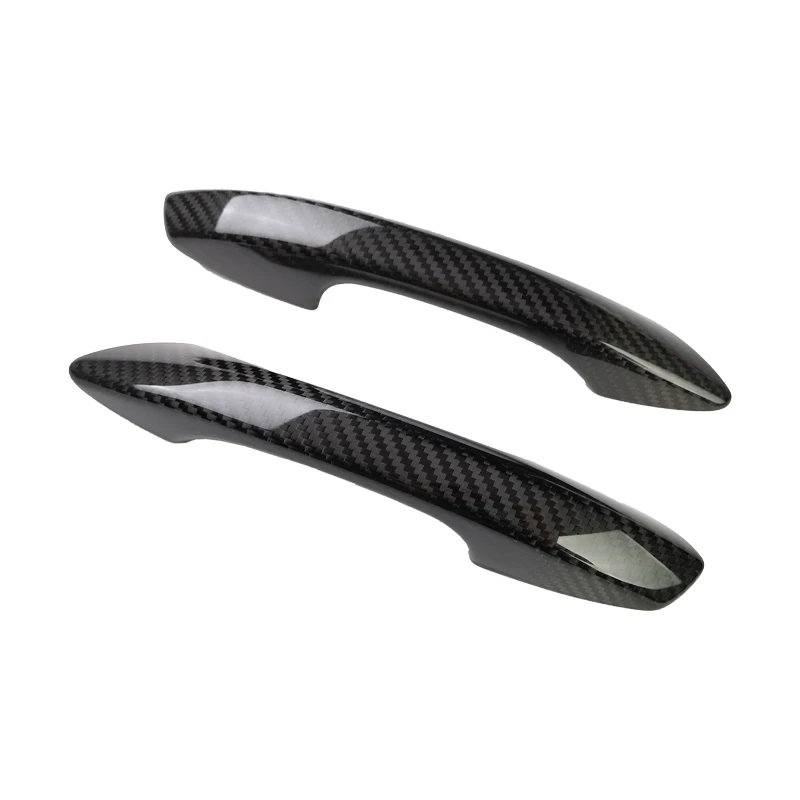 tantan Carbon Fiber Car Exterior Accessories For Porsche 718 Boxster CAYMAN Carbon Fiber Door Handle Cover Sticker