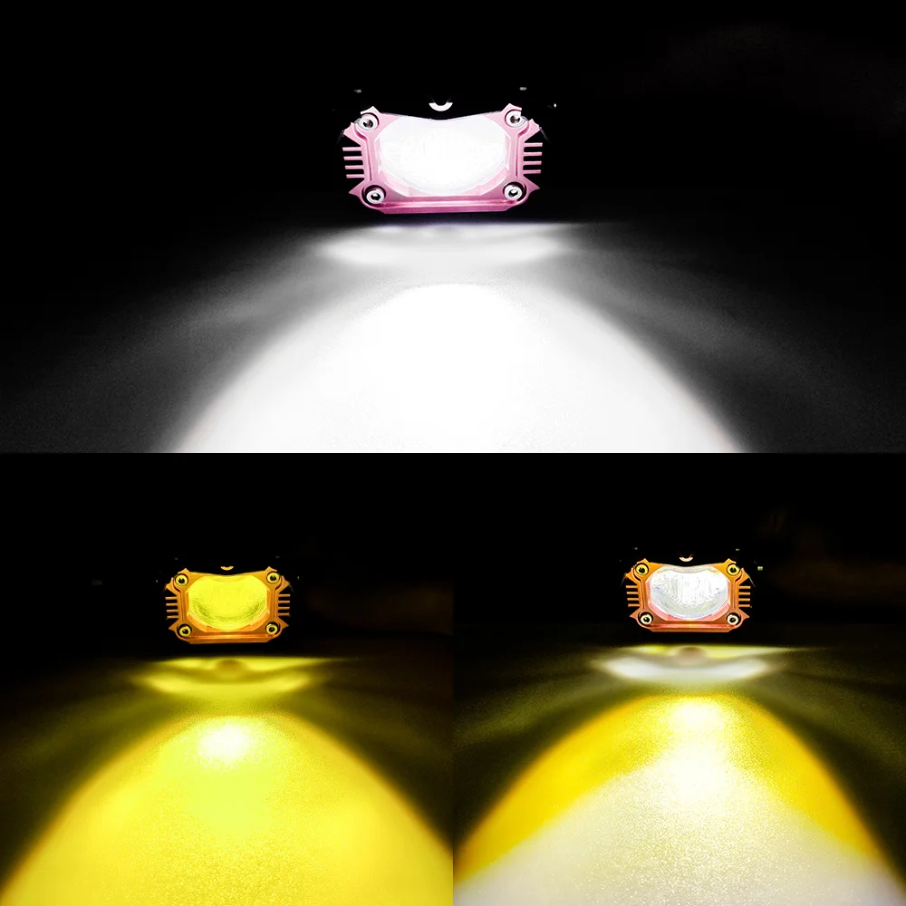 led fog/driving lights Dual-Color Led Work Light Mini Driving Light Dual Color with Two Lens