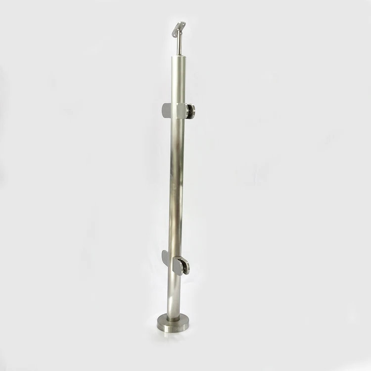 Modern types of stainless steel glass stair hand railings for plexiglass