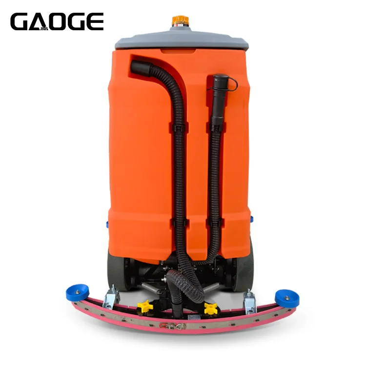 Gaoge F860 Professional Tiles Floor Cleaner Drive Floor Washing Machine Automatic 125/135L Ride On Floor Scrubber For Workshop