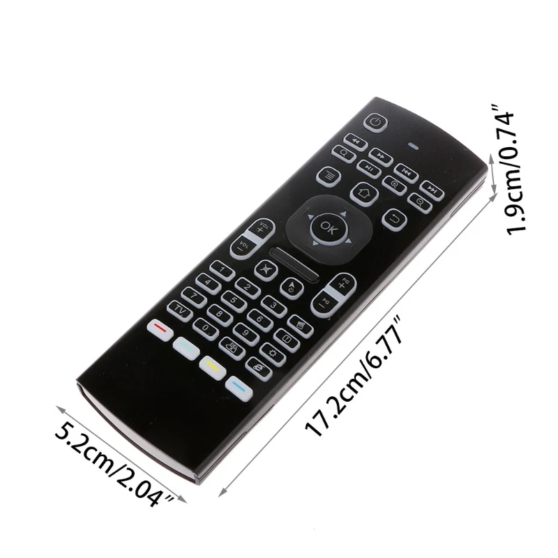 MX3 Backlit 2.4GHz Wireless air mouse with USB Receiver Gyro Sensor universal remote control for tv
