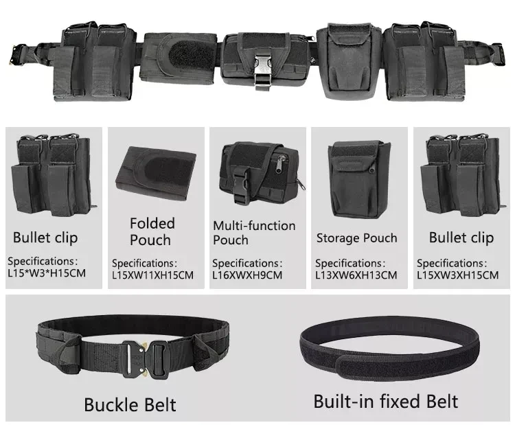 Besti Factory Inner Nylon Patrol Tactical Waist Utility Duty Belt with Quick Detach Metal Buckle