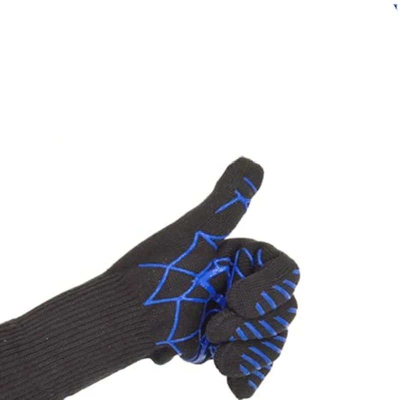 Hot Selling High Quality Heat Resistant Gloves Double Layer Silicone Heat Resistant Fire Resistant Grill Grill Gloves Oven Glove