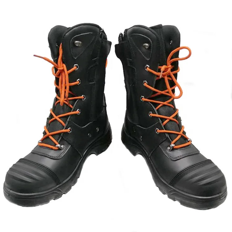 China Men Wear Foot Shank Protect Rescue Leather Composite toe Safety Boots