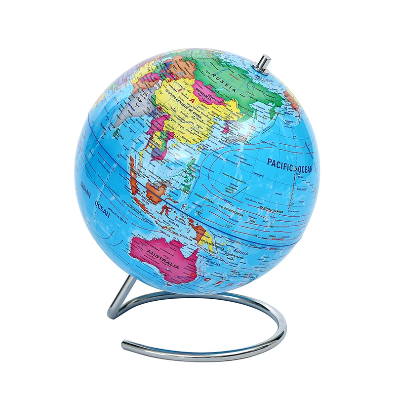 BSCI Factory Diameter 20cm World globe Bracket Metal Antique Modern Decorative Desktop globe