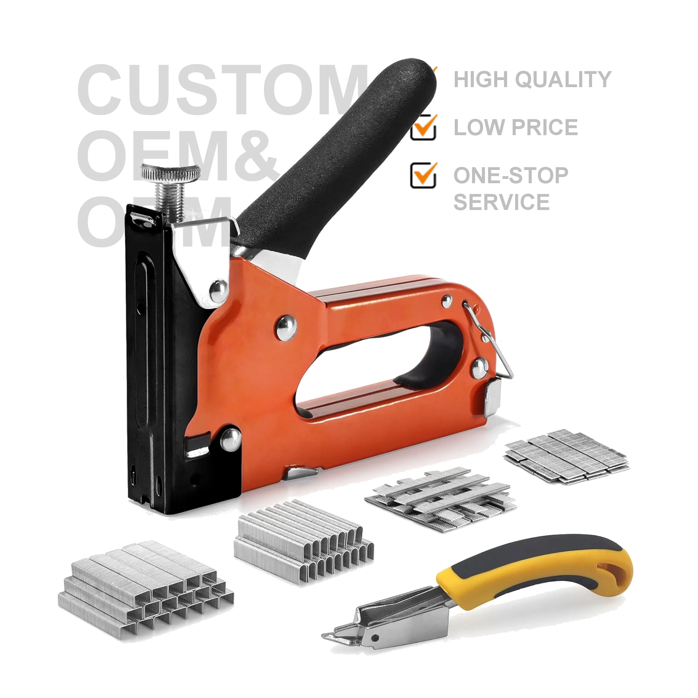 Peaktop 4 in 1 Upholstery Staple Gun with Remover Manual 4800 Staples Heavy Duty Staple Gun