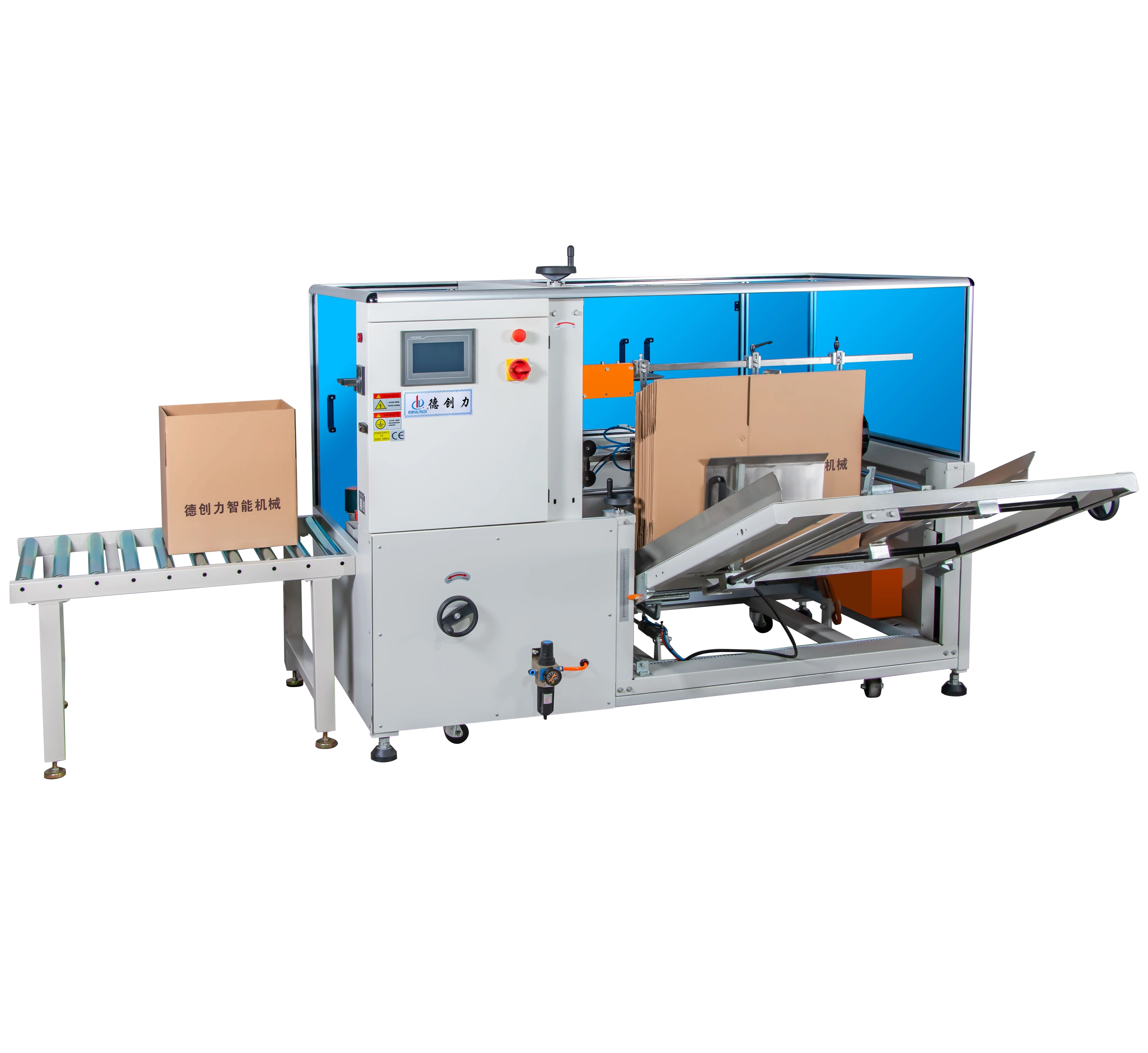DPK-40 High Speed Small Automatic Adhesive Tape Bottom Box Erecting Forming Packing Sealing Machine Case Carton Erector