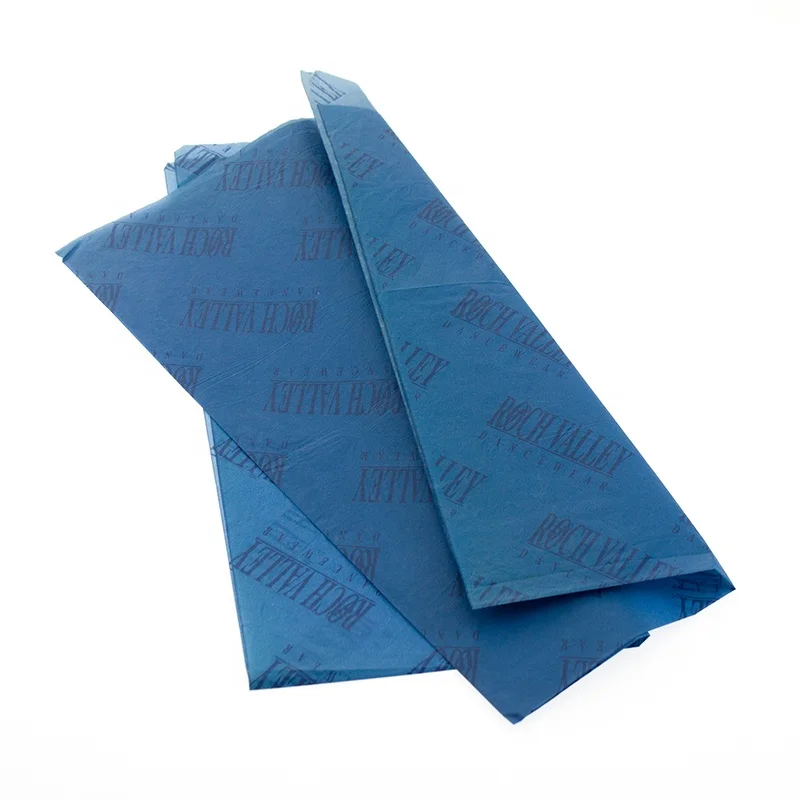 FSC классическая синяя оберточная бумага для упаковки подарков