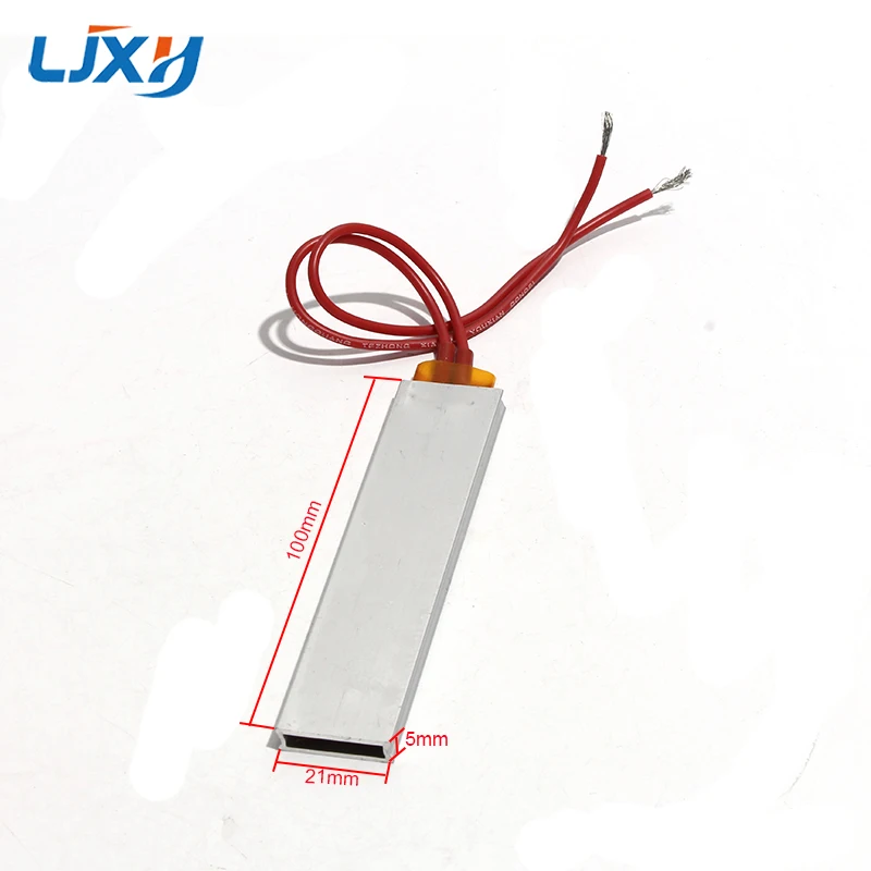 LJXH PTC Heating Element 100x21x5mm 12/24V Constant Temperature 70/110/200 Degrees PTC Heater Plate Aluminum Shell 2pcs