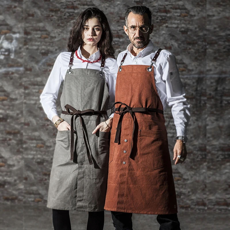 CHECKEDOUT High Quality Cross Back Cotton Multi Color Adjustable Apron Set