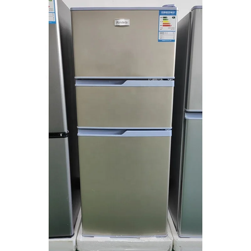 88L Cheap Standing Home Three Doors Mini Fridge