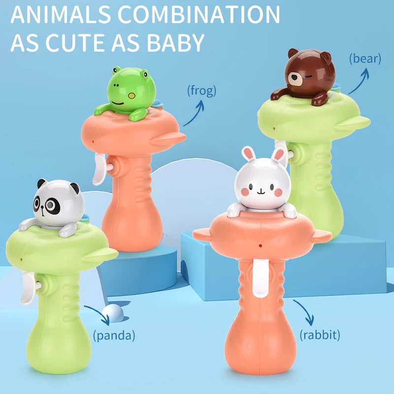 Plastic summer outdoor animal design bath shooter kids beach spray water toy gun fun
