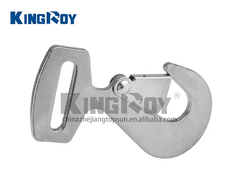 KINGROY 2 Inch 50mm Black Metal Fittings Snap Latch Hooks for Tie Down Webbing Straps