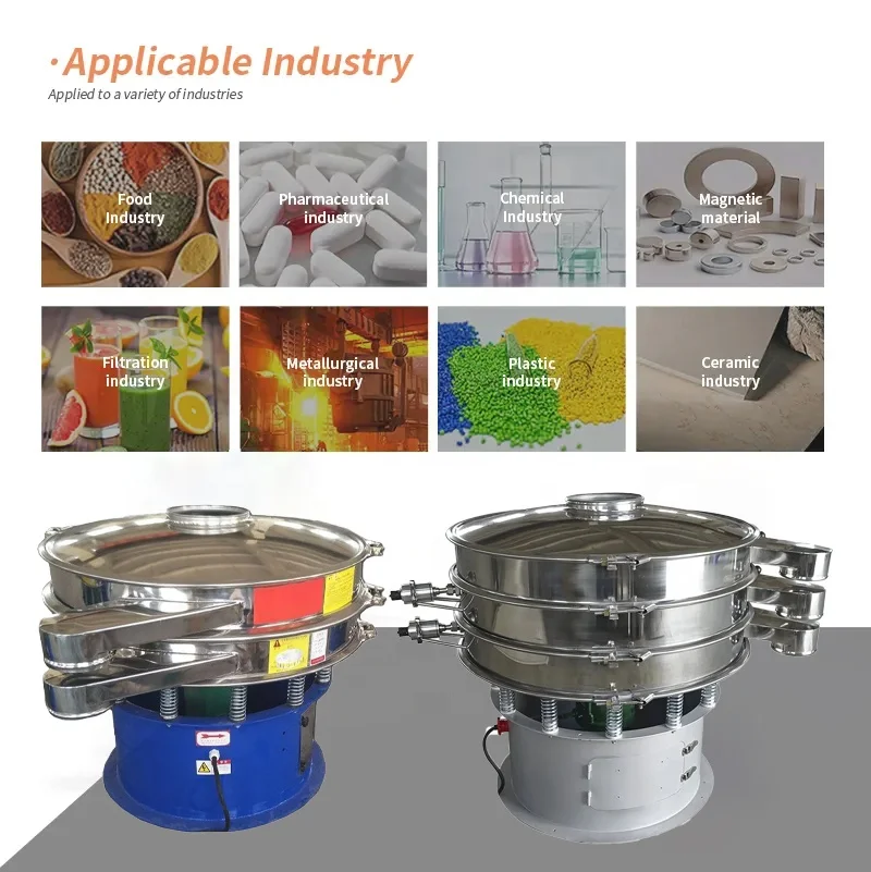 1 Layer Round Vibrating Screen Sieve Battery Material Powder Vibration Sifter