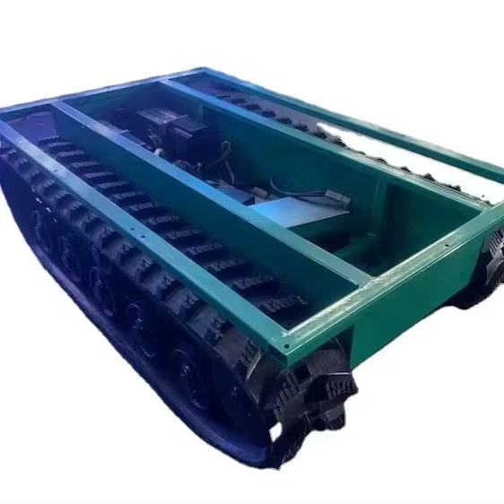 Rubber crawler chassis tracked undercarriage loading weight 1ton with soft ware control through computer