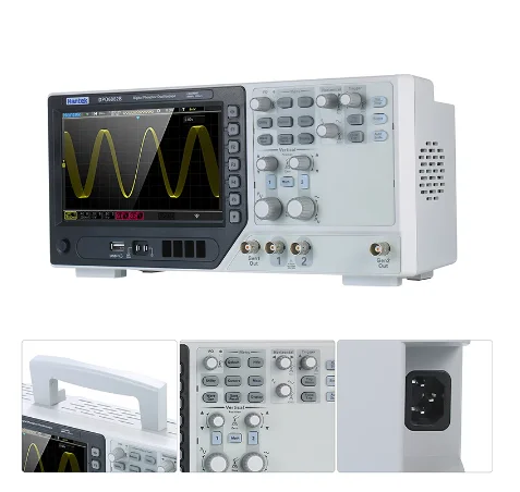 Dpo/mpo6000 Series Fluorescent Oscilloscope 2ch 2 Channel Oscilloscope 100mhz 200mhz Hantek DPO6202B