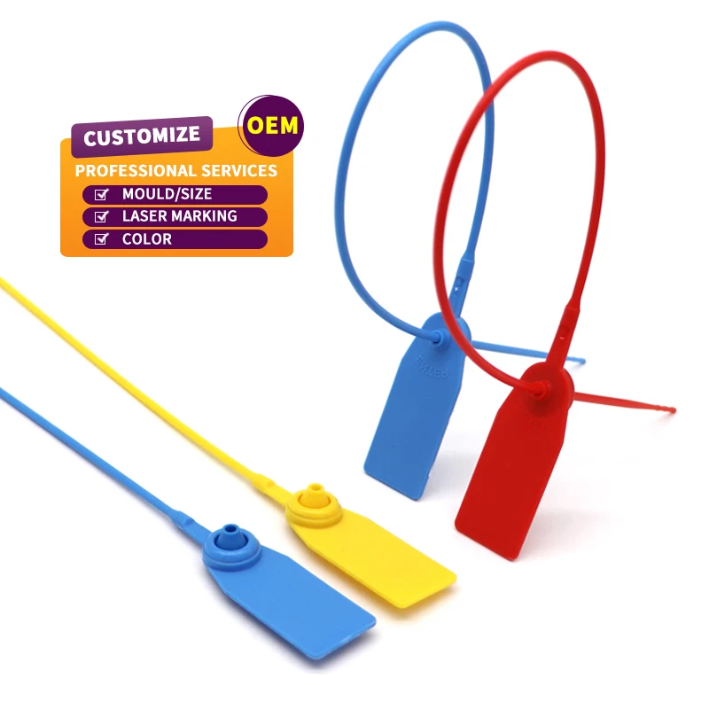 OYPS105 370mm bank money bag security plastic seal high strength plastic tag