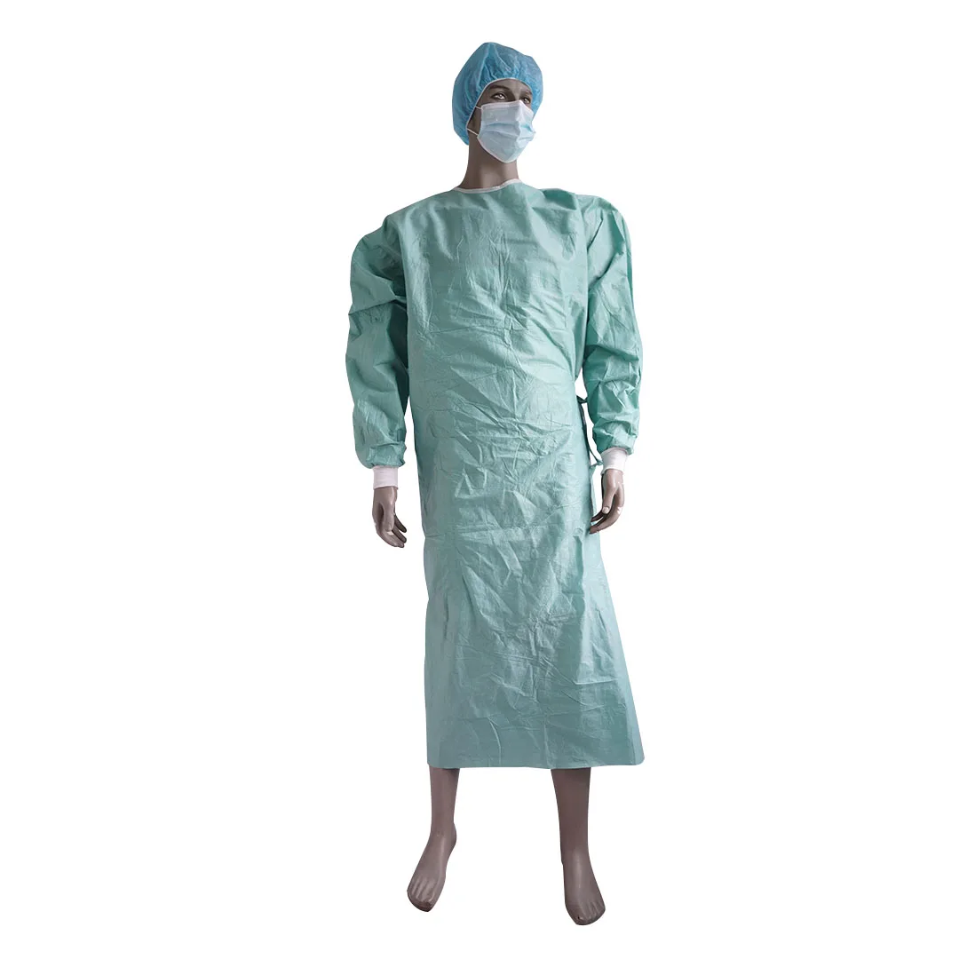 Disposable reinforced isolation gowns for clinic examination hospital SMS 45gsm sterile surgical gown wholesale price