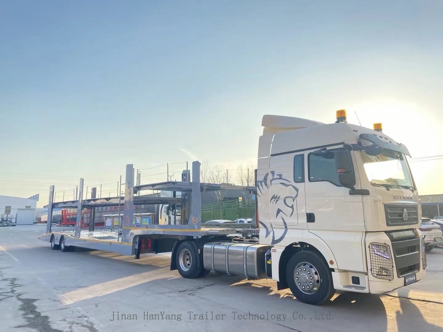 Factory manufacturing Low Price 2Axle Car Transport Trailer Car Carrier Semi Trailer