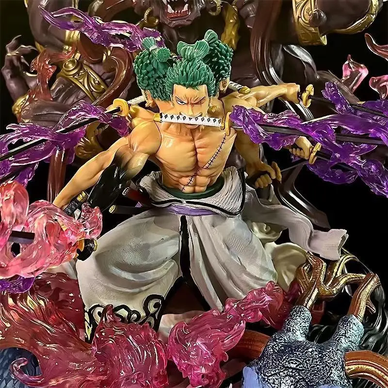 High Quality large size 52cm Anime Model toys One Pieces three heads six arms Asura zoro Action Figure