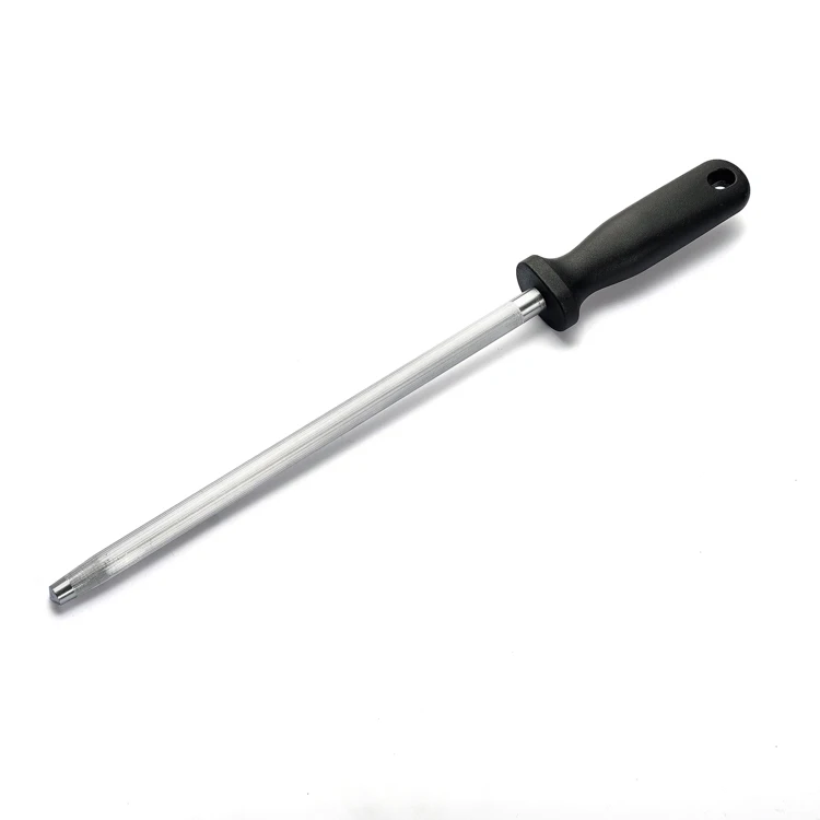 
8 inch knife sharpener rod professional Carbon Steel diamond sharpening rod Manual Sharpener Steel Bar For Kitchen Knife 