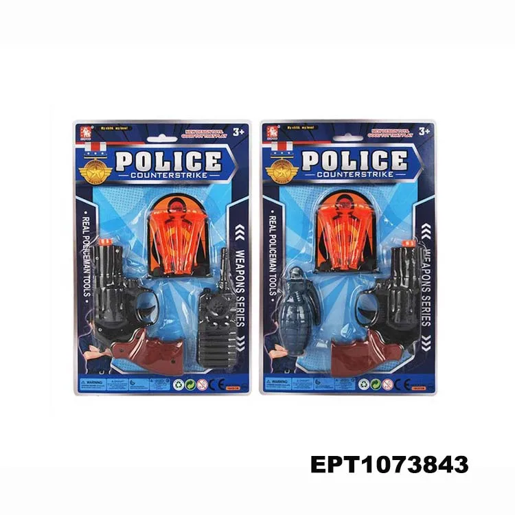 Dollartoys Promotional Custom Police Kids Plastic Soldiers Gun Toy Sets