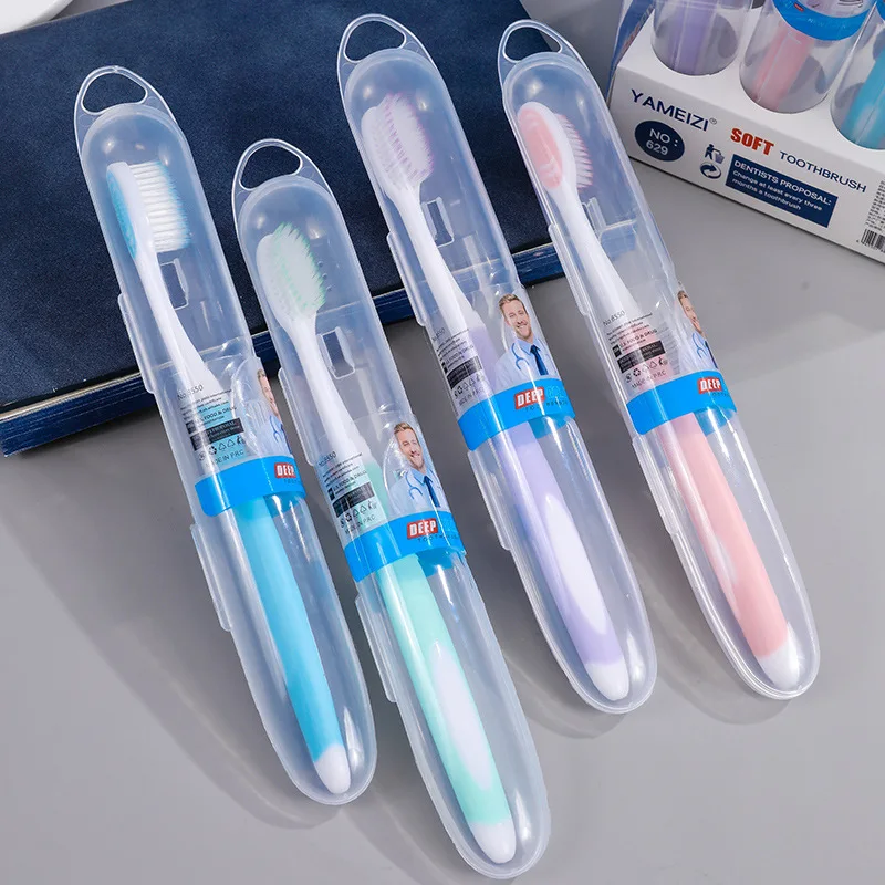 Independent Single Pack Travel Home Fine Bristled Toothbrushes With Soft Bristles and Wide Head Toothbrush