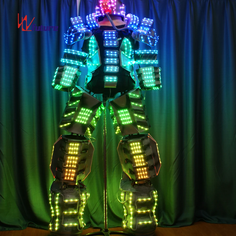 Smart Giant LED Robot Costume, Light Stilt Walking Programmable Robot Suit