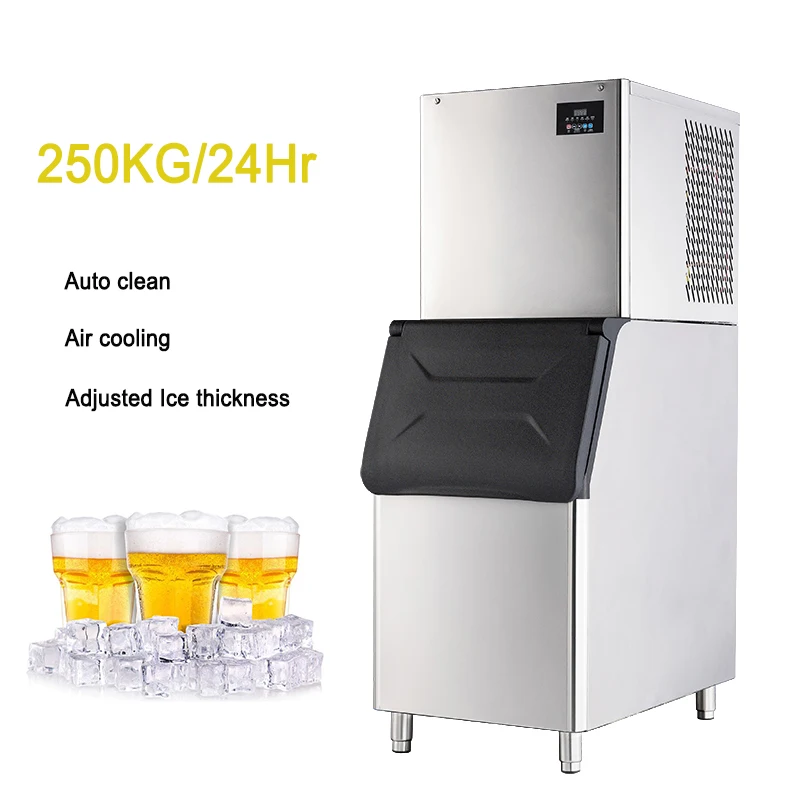 ETL 250KG/24hr Dice square cube ice maker machines  to make clean ice for tea shop or bar