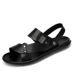 Sandalias Zapatos Cheap Price Fashion Rubber Outsole Summer Beach Comfortable Leather Sandals Men