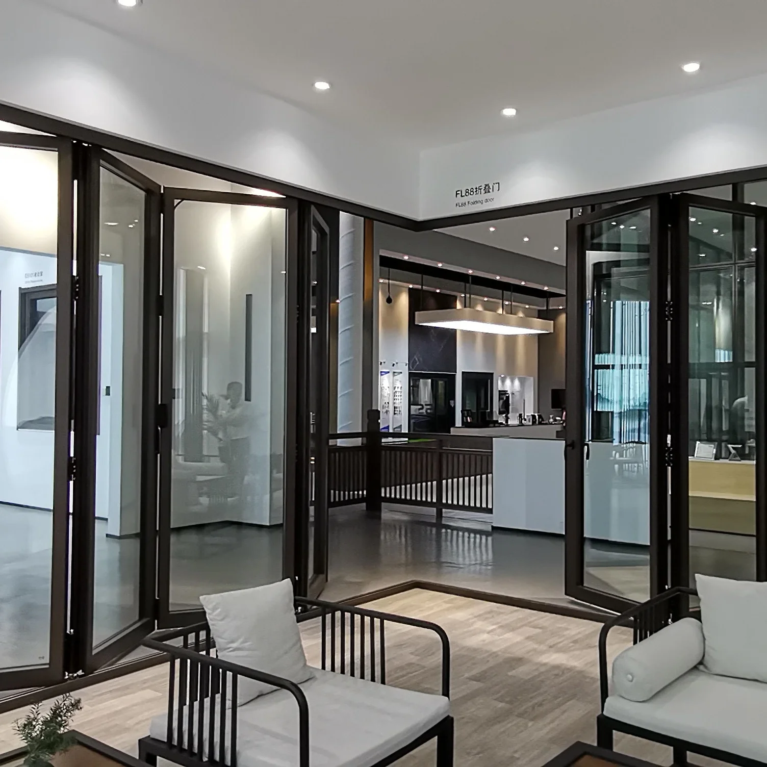 Custom Made Bi-folding Exterior Aluminum Alloy Doors With EPDM Rubber Stripe And Germany Accessories