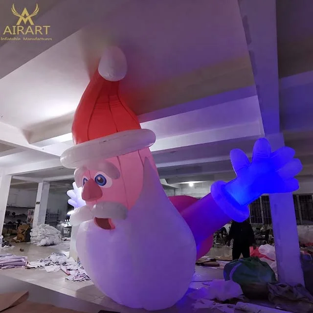 Christmas decoration LED inflatable Santa Claus cartoon Santa Claus head