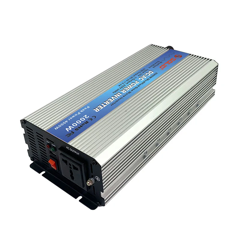 High Frequency Modified Sine Wave 2000W Power Inverter Converter 12v 24v 48vdc To 110V 220vac 230V 2KW Inverter Price