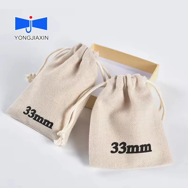 Chinese Style Wholesale Custom Logo Natural Eco Drawstring Organic Cotton Pouch Bag 100 Piece 13*15 White Cotton Bag For Jewelry
