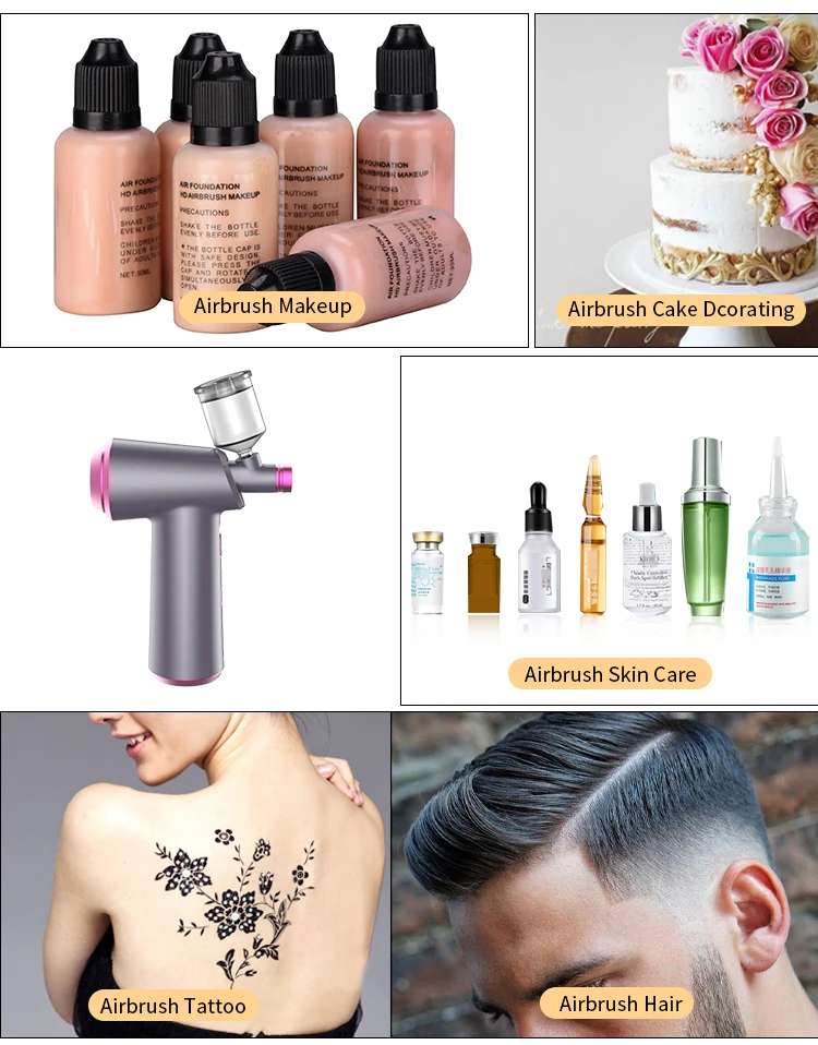 Wireless Rechargeable Cordless Barber Scalp Care Air Brush Hair Airbrush Barber